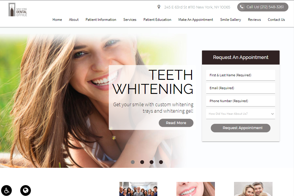 Website example of digital marketing for dentists