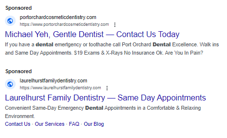 example of digital marketing for dentists